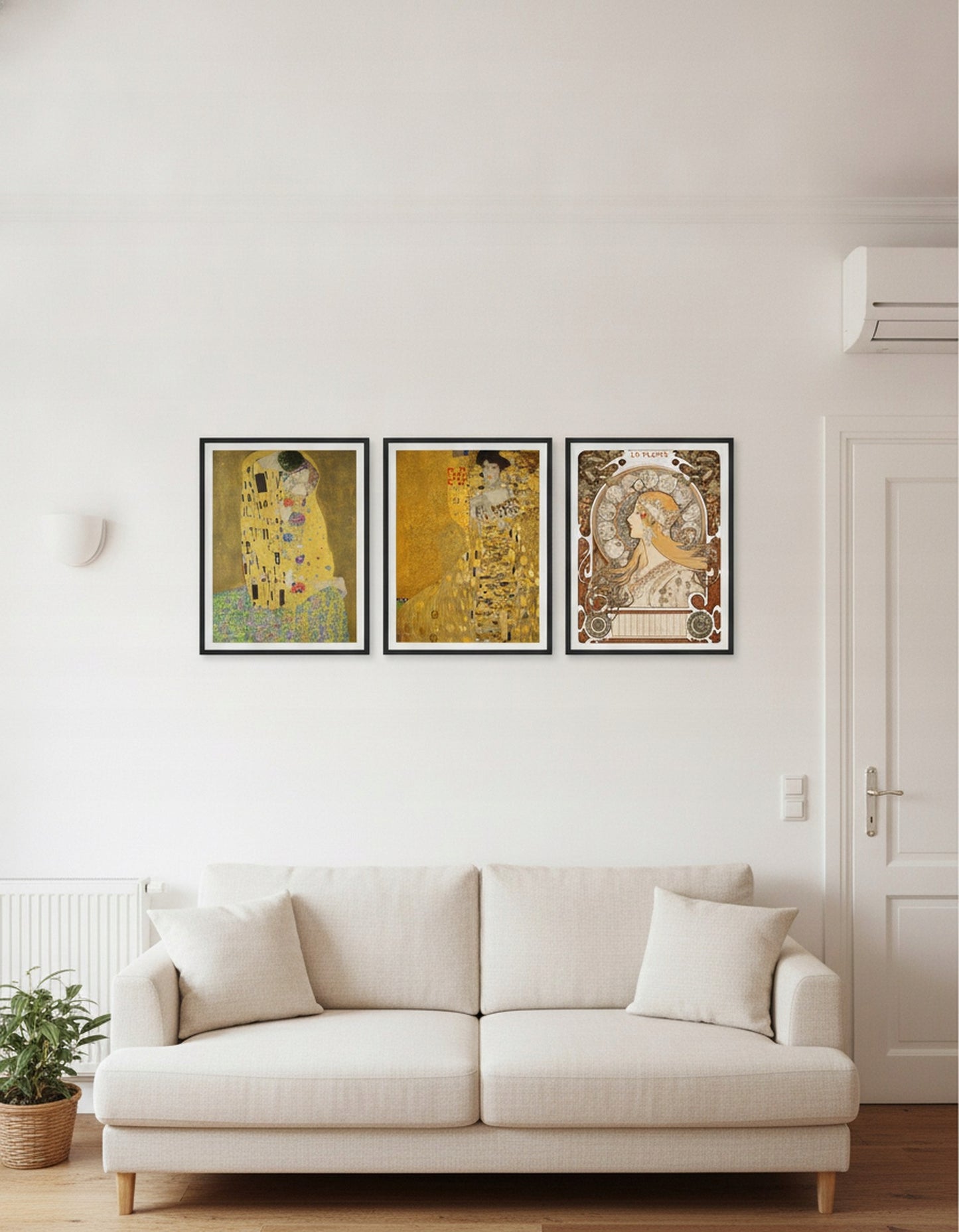 Klimt Mucha Secesja — Zestaw 3 Plakaty – plakat do druku