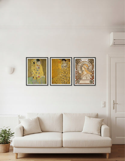 Klimt Mucha Secesja — Zestaw 3 Plakaty