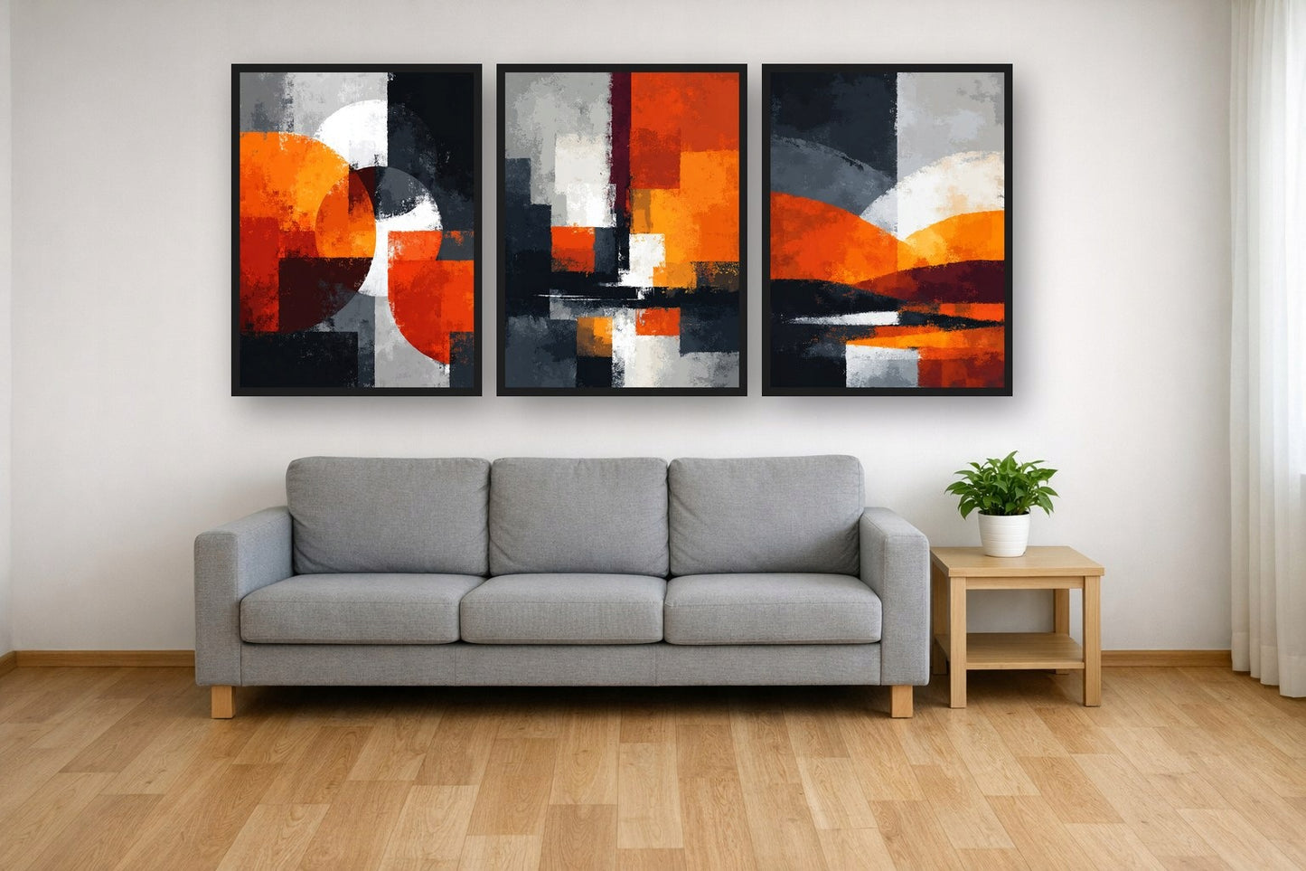 Mocha I Burgund — Zestaw 3 Plakaty – plakat na ścianę