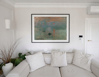 Impresja Wschód Słońca Monet — Plakat