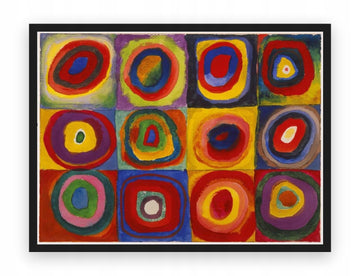 Kwadraty Z Kołami Kandinsky — Plakat – plakat na ścianę
