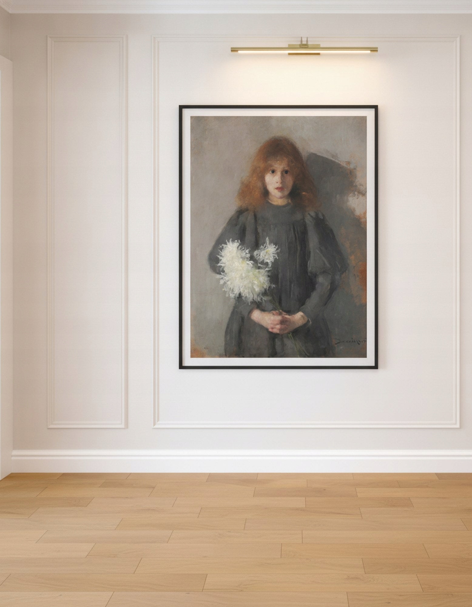 Dziewczynka Z Chryzantemami — Plakat