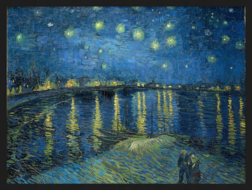 Gwiaździsta Noc Nad Rodanem Van Gogh — Plakat – plakat do druku