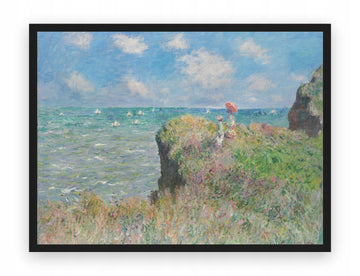 Klif W Pourville Moneta — Plakat – plakat na ścianę