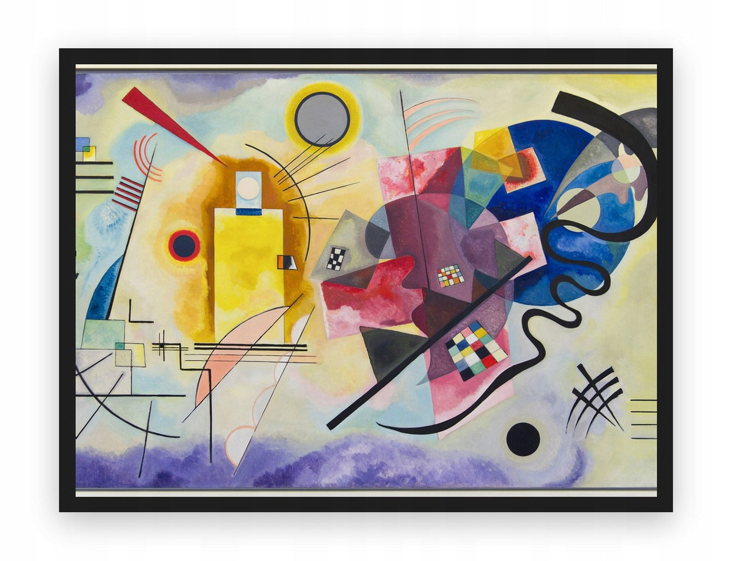 Żółty Czerwony Niebieski Kandinsky — Plakat – plakat na ścianę