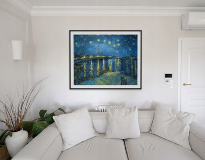 Gwiaździsta Noc Nad Rodanem Van Gogh — Plakat