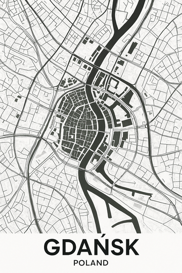 Gdańsk Map Print