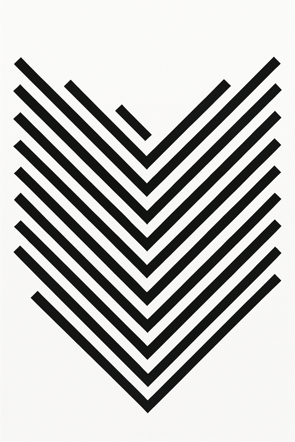 Geometric Black Line Art