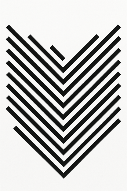 Geometric Black Line Art