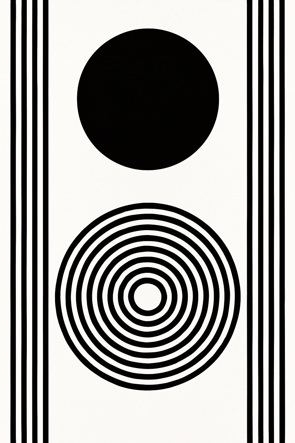 Geometric Black And White Art
