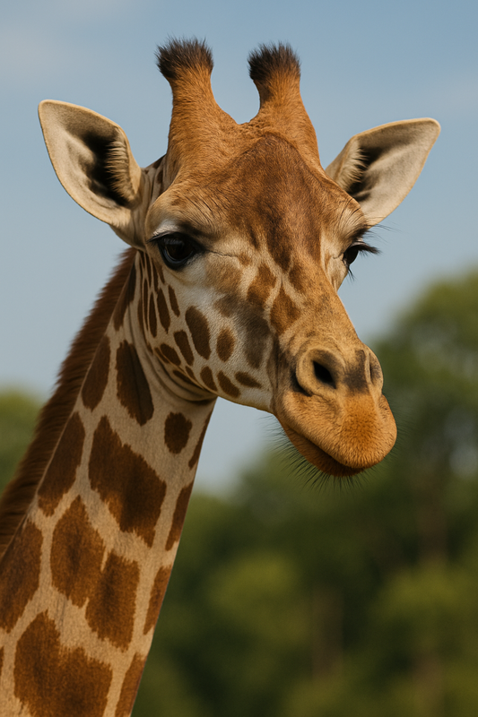 Giraffe Head Art Print