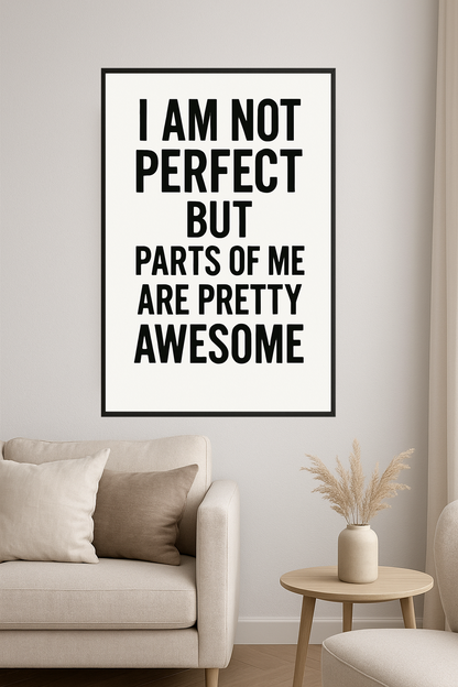 Inspirational quote in bold black text on white background.- salon