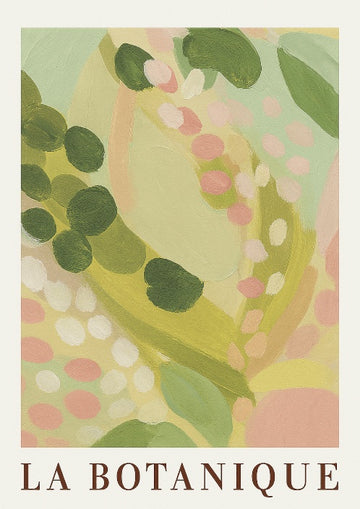 LaBotanique Abstrakcyjny Plakat Roślinny w Pastelowych Kolorach do Nowoczesnych Wnetrz