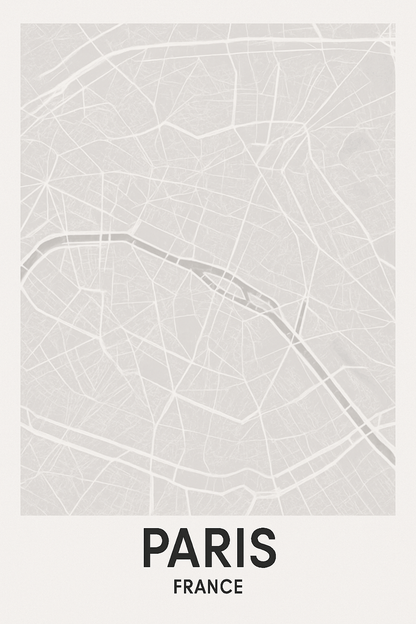 Paris Map Art Print