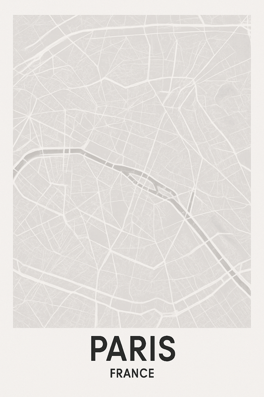 Paris Map Art Print