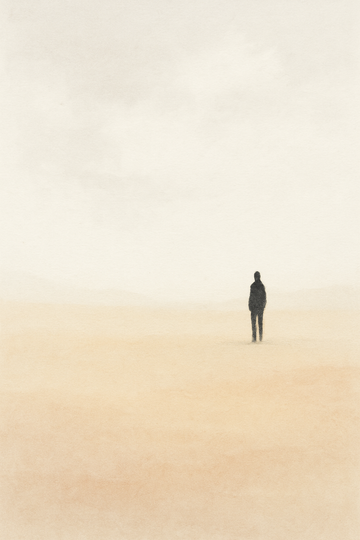Solitude In Minimalist Landscape