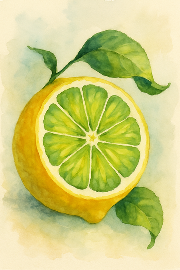 Watercolor Lemon Art Print – plakat do druku