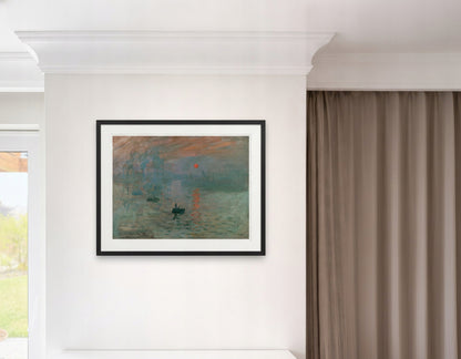 Impresja Wschód Słońca Monet — Plakat