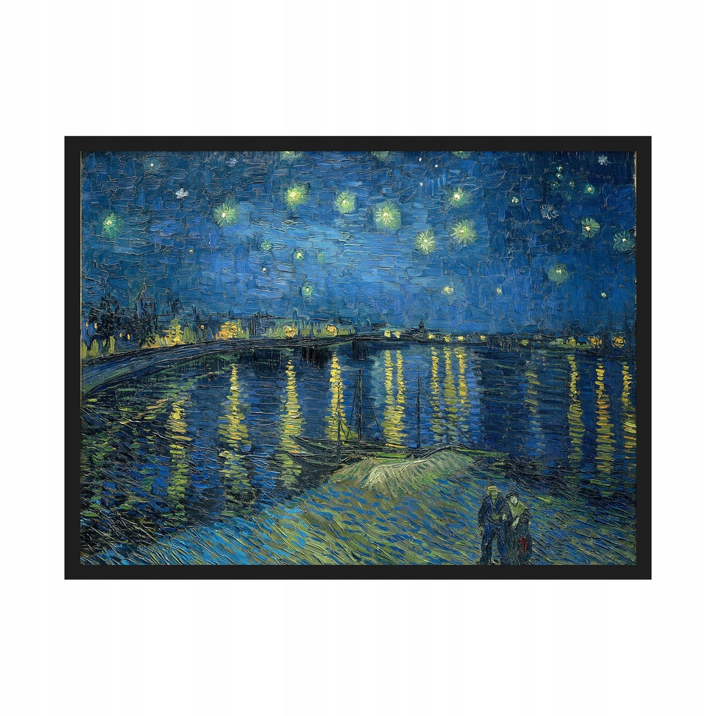 Gwiaździsta Noc Nad Rodanem Van Gogh — Plakat – plakat do druku