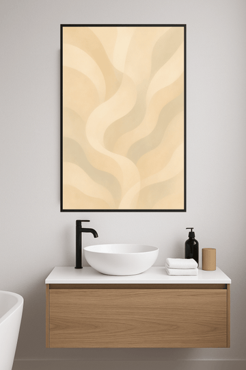 Abstrakcyjna Beżowa I Szara Sztuka - CasaNookDecor