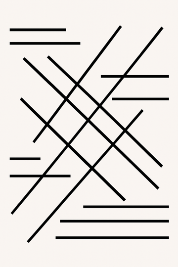 Abstrakcyjna Czarna Sztuka Linii - CasaNookDecor