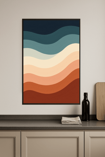 Abstrakcyjna Fala Krajobrazu Sztuki - CasaNookDecor – plakat do druku