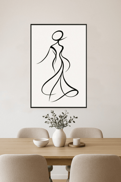 Abstrakcyjna Linia Sztuki Figura - CasaNookDecor