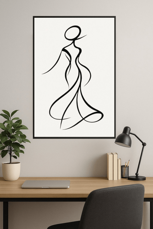 Abstrakcyjna Linia Sztuki Figura - CasaNookDecor
