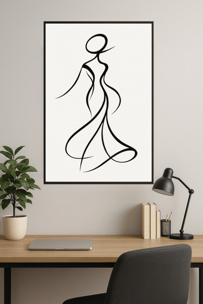 Abstrakcyjna Linia Sztuki Figura - CasaNookDecor