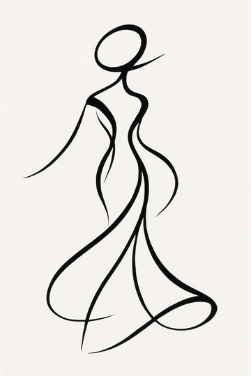 Abstrakcyjna Linia Sztuki Figura - CasaNookDecor