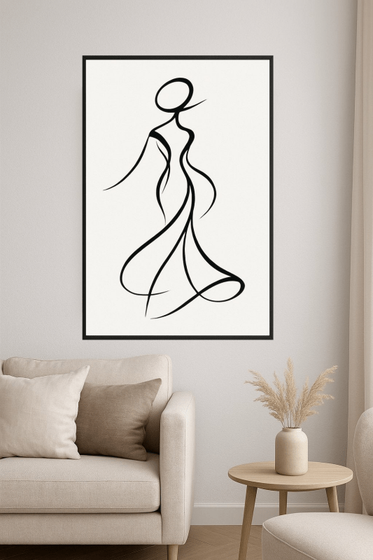 Abstrakcyjna Linia Sztuki Figura - CasaNookDecor
