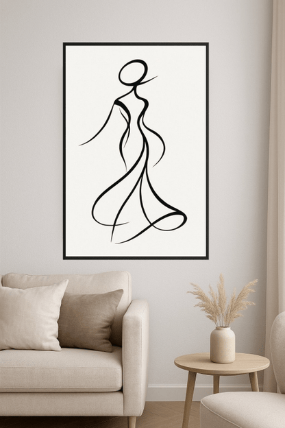 Abstrakcyjna Linia Sztuki Figura - CasaNookDecor