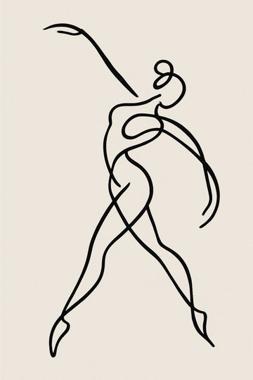 Abstrakcyjna Linia Sztuki Figuralnej - CasaNookDecor – plakat do druku