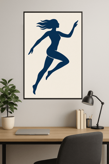 Abstrakcyjna Niebieska Figura Ruchoma - CasaNookDecor