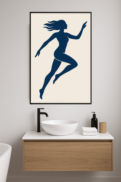 Abstrakcyjna Niebieska Figura Ruchoma - CasaNookDecor