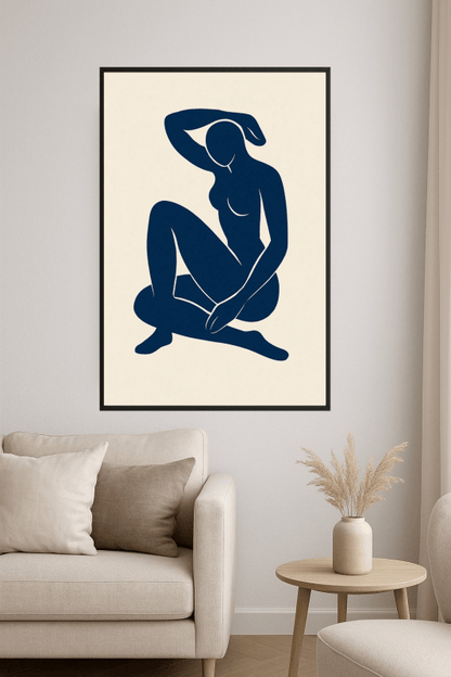 Abstrakcyjna Niebieska Figura Sztuki - CasaNookDecor