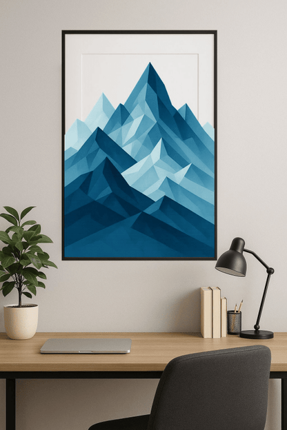 Abstrakcyjna Sztuka Błękitnej Góry - CasaNookDecor