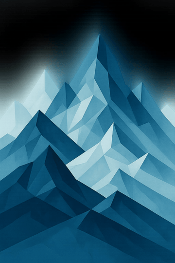 Abstrakcyjna Sztuka Błękitnej Góry - CasaNookDecor