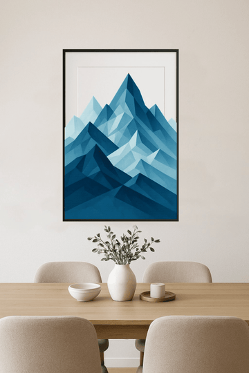 Abstrakcyjna Sztuka Błękitnej Góry - CasaNookDecor