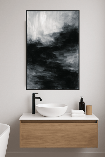 Abstrakcyjna Sztuka Czarno - Biała - CasaNookDecor