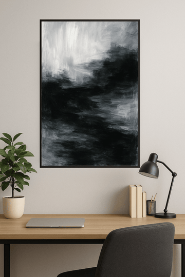 Abstrakcyjna Sztuka Czarno - Biała - CasaNookDecor