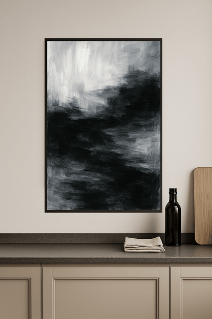 Abstrakcyjna Sztuka Czarno - Biała - CasaNookDecor
