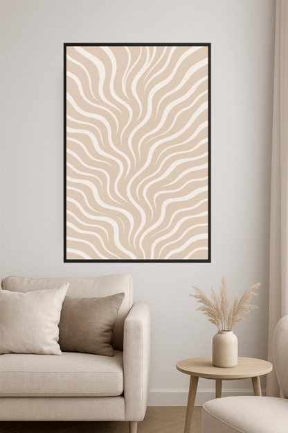 Abstrakcyjna Sztuka Fali Wavy Line - CasaNookDecor