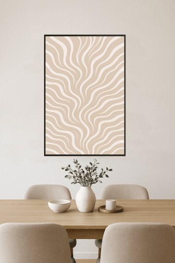 Abstrakcyjna Sztuka Fali Wavy Line - CasaNookDecor – plakat do druku