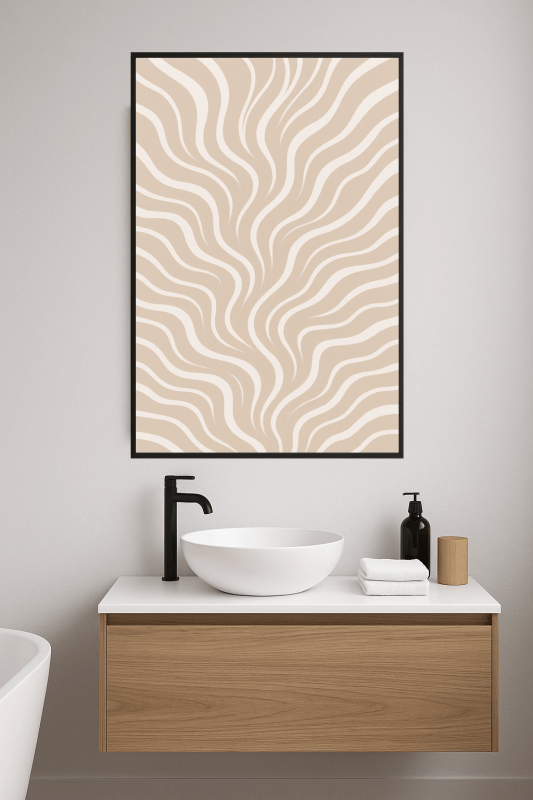 Abstrakcyjna Sztuka Fali Wavy Line - CasaNookDecor