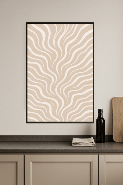 Abstrakcyjna Sztuka Fali Wavy Line - CasaNookDecor