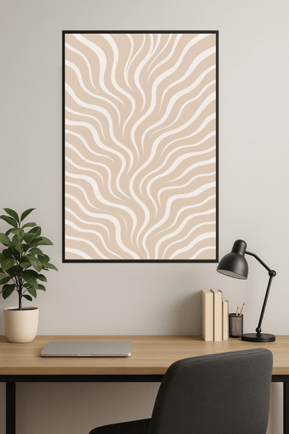 Abstrakcyjna Sztuka Fali Wavy Line - CasaNookDecor