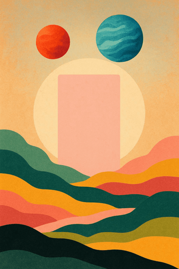 Abstrakcyjna Sztuka Kosmicznego Krajobrazu - CasaNookDecor