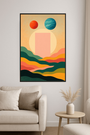 Abstrakcyjna Sztuka Kosmicznego Krajobrazu - CasaNookDecor