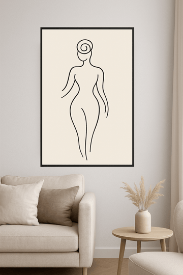 Abstrakcyjna Sztuka Linii Kobiecej - CasaNookDecor